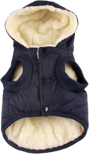 Fleece Lining Extra Warm Dog Hoodie...