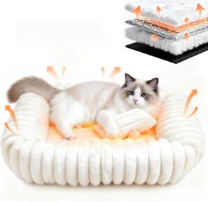 Cat Beds for Indoor Cats, Square Se...