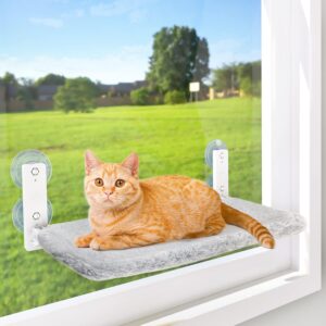 AMOSIJOY Cordless Cat Window Perch,...