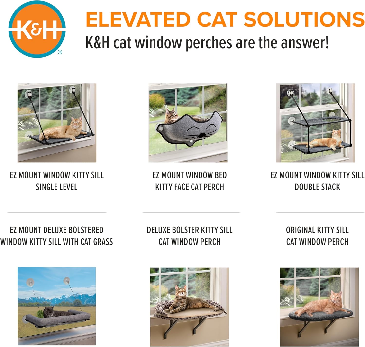 K&H Pet Products Kitty Sill Cat Window Perch for Large Cats, Orthopedic Window Hammock Bed Holds 40LBS, Washable Cover, Kitty Windowsill Bed Seat for Indoors - Cream Fleece, Unheated, 14 X 24in - Image 6